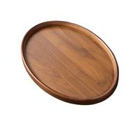 Plateau ovale de 36 cm - Plateau de service en bois | Planche à charcuterie rétro - Plateau de service décoratif en bois pour nourriture, dessert, boisson, petit déjeuner et table à manger