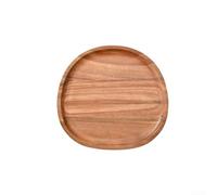 Plateau ovale en bois Plateau de service rustique pour petit déjeuner café collations Plateau décoratif pour table à manger salon Nettoyage facile Durable (Style C)