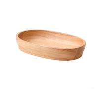 Plateau ovale en bois pour servir des plats, des collations, des fruits secs, 24 x 15 x 4,5 cm, vaisselle de cuisine, assiette à dîner en bois naturel, décoration d'intérieur, bol de rangement
