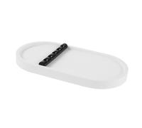 Plateau Ovale pour Outils à Ongles avec Repose-stylo, Blanc