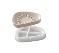 Plateau ovale pratique en silicone flexible avec base robuste, idéal pour la décoration de la table à manger et un événement usage quotidien