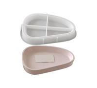 Plateau ovale pratique en silicone souple avec base robuste, idéal pour la table à manger et pour un usage quotidien lors d'événements