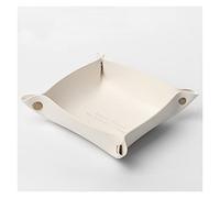 plateau， Panier, porte-clés, portefeuilles, téléphones portables, plateau de rangement, table de chevet ou commode, plateau décoratif for table basse(White_Small2)