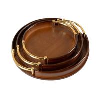 Plateau Parfum Plateau Rond léger et Simple for la Cuisine, Le Restaurant, Le Service à thé, Petit, Portable, for collations aux Fruits(M 28X28X4.5CM)