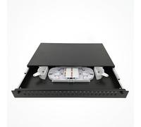 Plateau Patch Panel Rack 19" Fibre Optique 1U SY-MAX 24 ST Simples (adaptateurs non inclus)