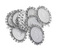 Plateau pendentif ovale, fit 30x40 mm cabochon, cadre de base de lunette vierge 20pcs