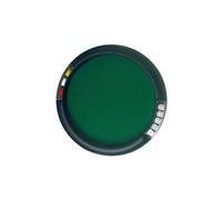 Plateau Piste de Jeux ronde 31 cm vert + 5 des + 21 Jetons plastique - Jeu de societe Yam, 421 - Set accessoire et carte