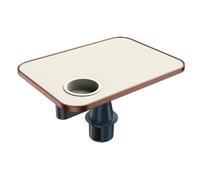 Plateau pivotant pour siège Auto, idéal pour Travailler, étudier ou Prendre Ses Repas. en Cuir PU antidérapant, avec Bras réglable, Compatible avec la Plupart des véhicules. Couleur (10.1"x1.6"x14")