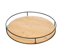5five - plateau tournant black bamboo d35cm beige