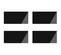 vidaXL Plateau de table 4 pcs rectangulaire en verre trempé Noir intérieur/extérieur