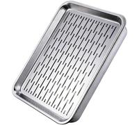 Plateau, Plat Inox, Bac de Vidange, Bac Lave-Vaisselle pour Table Basse, Table à Thé, Salon(30x42x6.8 cm/12x16x2.7 in)