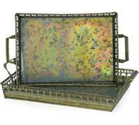 Plateau Plateau de service Plateau métallique Set métal Shabby style campagnard antique