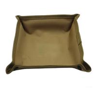 Plateau pliable carré portable pour un rangement efficace de petits articles pendant le camping, la randonnée, les voyages et le rangement quotidien de la maison (S-kaki)