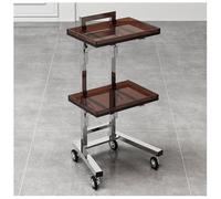Plateau pliable en acrylique pour salon - Support renforcé en acier inoxydable - Panneau extra large - Roues pivotantes pour une mobilité facile