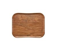 Plateau Polyester Century Aspect Naturel Bois Olivier Marron 360x460mm