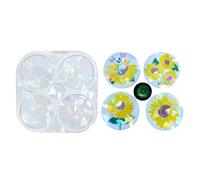 Plateau polyvalent en résine de silicone avec motif floral pour moulage de résine