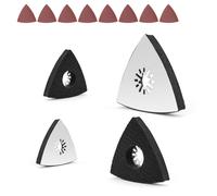 Plateau Ponceuse, 4 Pièces Ponceuse Triangulaire Accessoires, Plateau Ponceuse Triangulaire Avec 8 Papier A Poncer, Pour Bois, Métal, Plastique Dur, Plâtre, Ponçage, Dérouillage