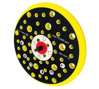 Plateau Ponceuse à 52 Trous 150mm Patin de Ponçage pour Mirka CEROS DEROS à Filetage Disque de Ponçages Base Disque de PonCage Plateau de Support kit d'adaptation (5/16 Pouces 150mm 52 Trous)