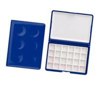 Plateau portable pour peinture aquarelle avec couvercle étanche 24 emplacements pour peinture à l'huile, acrylique, aquarelle, pigments faciles à nettoyer