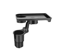 Plateau Porte-Gobelet Voiture pour Ford Tourneo Custom/Tourneo Courier, Table Repas Passager Extensible avec Support Tasse, Organisateur Auto Pivotant Accessoire Intérieur,Black
