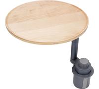 Plateau porte-gobelets rotatif pour voiture 360�� Ajustable Table porte-gobelets multifonctionnelle en bois pour ordinateur PC 5KG Roulement Couleur claire