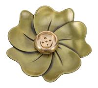 Plateau Porte-Parfum Vintage en Laiton à 5 Trous, Fleur Décorative