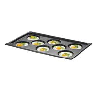Hendi Plaque de cuisson GN 1/1 Convectomat – 8 moules ronds, antiadhésif PTFE, 530x325x(H)26mm