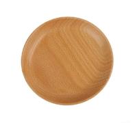 Plateau pour bois Rond Hêtre Naturel 24cm pour service Repas(13 * 13 * 2CM)