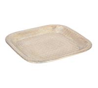 Plateau Pour Bougie Marrakesch Doré En Aluminium Oriental 29cm Pour Salon