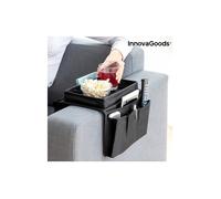 Plateau pour canapé - InnovaGoods - Télécommande - Coton et polyester - 54 x 31 x 4 cm - Noir
