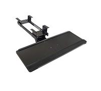 Plateau pour clavier sous le bureau, hauteur réglable de 0 à 12 cm, pivotant à 360°, inclinaison de ± 15°, support coulissant pour clavier et souris pour un espace de travail ergonomique, solution peu