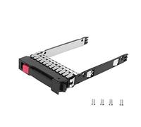 Plateau pour disque dur 2,5" - Argenté et noir - Pour disque dur SAS SATA, disque dur SAS SATA, support adaptateur en métal avec 4 vis pour serveurs ProLiant y compris DL360 G7 DL380 G6