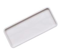 Plateau pour Fleurs, Plateau de Culture, Recueillent L'excès D'eau, Sans Trous, Bacs de Drainage pour L'intérieur et L'extérieur, Plateaux pour Aliments pour Animaux(White,29.5 * 14.5cm/11.6 * 5.7in)