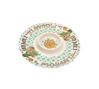 NATIVES Plateau pour l'apéro en bambou - Du piquant - Diamètre 30 cm BEIGE