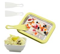 Plateau pour machine de préparation de glace roulée pour rouleaux de yaourt | Plateau Froid Direct avec 2 Spatules Pour Adultes Cuisine Fête Réunion Famille Extérieur Vacances Cuisine