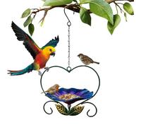 Plateau pour Mangeoire à Oiseaux pour Extérieur,Décoration en Fer Robuste en Forme de Fleur - Mangeoire de Balcon - pour Patio Jardin arrière-Cour Observer pinsons perroquets