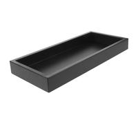 Plateau pour Micro-paysage Rectangulaire Noir en Fer 15x6,7x1,6 Pouces | Support pour Plantes et Contenants Paysagers, Usage Bord de Fenêtre et Bureau, Style Nordique Japonerie Minimaliste
