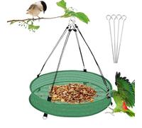 Plateau pour Oiseaux, Plateau d'alimentation avec de 50 cm, S Suspendu avec Protection Contre Les déversements - pour Observer Les Oiseaux chardonnerets et colibris dans Le Jardin, Balcon