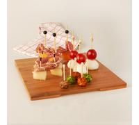 Papstar Plateau bambou Pique apéritif 25 x 30 cm