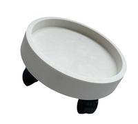 Plateau pour Pot de Fleur à Roulettes Design Rond Élégant Amovible pour Balcon et Intérieur Blanc 1 Unité (30)