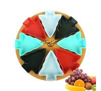 Plateau pour sapin de Noël, plateau de service pour sapin de Noël, organisateur de fruits secs à 8 compartiments, plateau décoratif, plateau pour goûter, plateaux de service de Noël