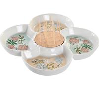 Plateau pour snacks DKD Home Decor vert 22 x 22 x 3 cm Faïence