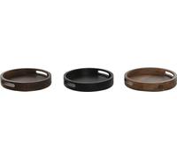 Plateau pour snacks Home ESPRIT Marron Noir Marron foncé Marron clair Colonial 30 x 30 x 5 cm (3 pièces)