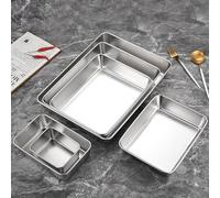 Plateau pratique en acier inoxydable, idéal pour les maisons de soins infirmiers et les hôpitaux (25 x 20 x 5,5)