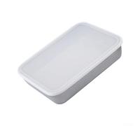 Plateau profond en acier inoxydable avec couvercle pour service d'hôtel et pâtisserie à la maison - Multifonction - Essentiel de cuisine (26 x 20 x 5,1 cm)