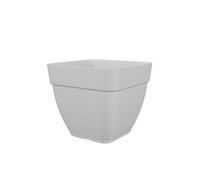 Plateau quadratique de fleurs et de plantes en plastique 37 x 37 cm - Weiß