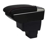 Plateau Rangement d'accoudoir Pour M&azda CX-3 2014-2019 Accoudoir Voiture Boîte Double Couche Console Centrale Grande Boîte Rangement Accoudoirs(Red Stitching)