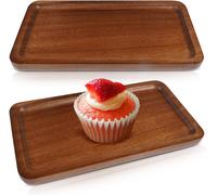 Plateau rectangulaire en bois d'acacia multifonction Vendos85