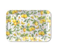 Plateau rectangulaire en mélamine Citrons et Papillons