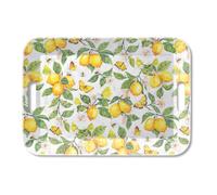 Plateau rectangulaire en mélamine Citrons et Papillons
